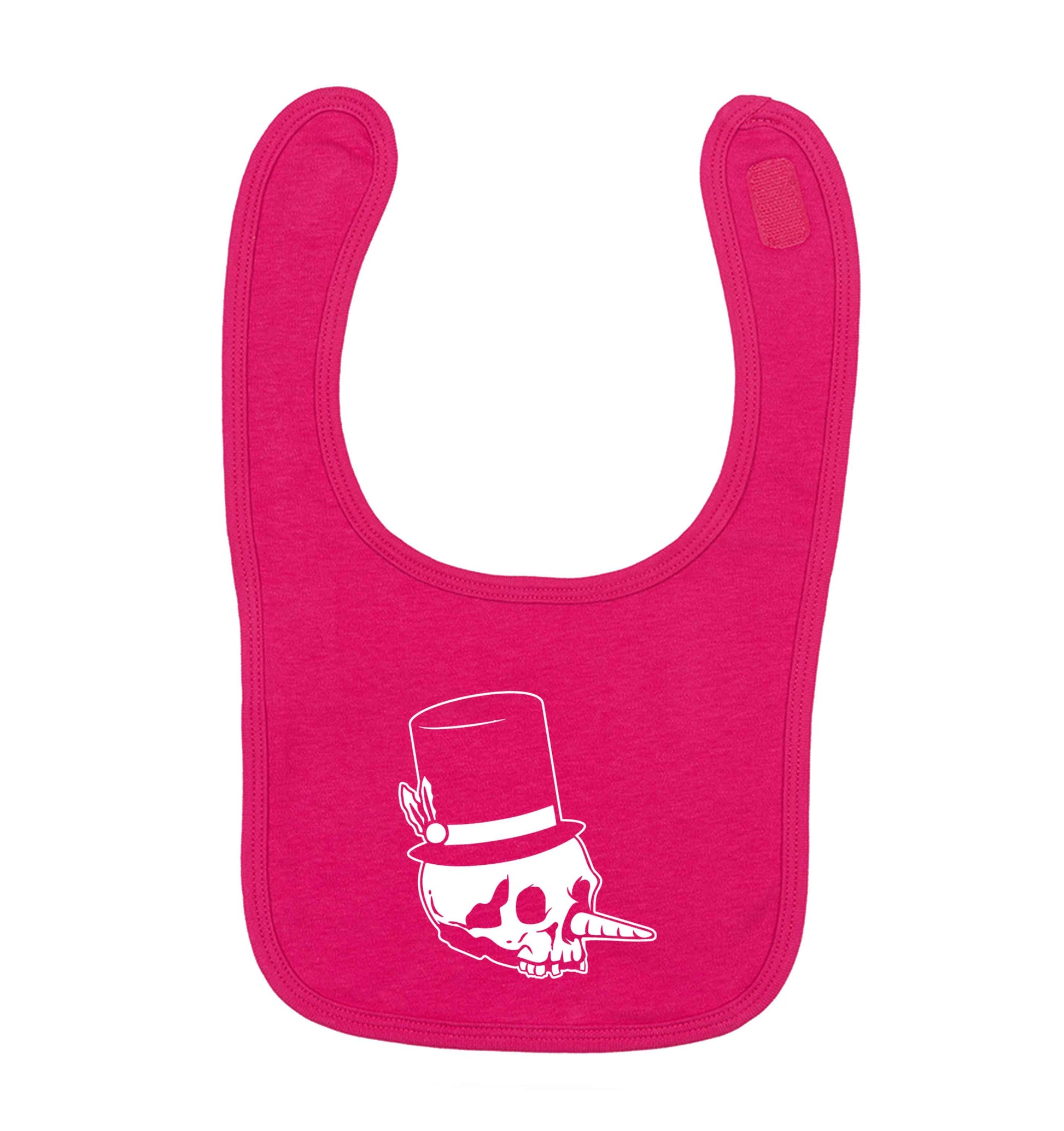 Snowman punk dark pink baby bib