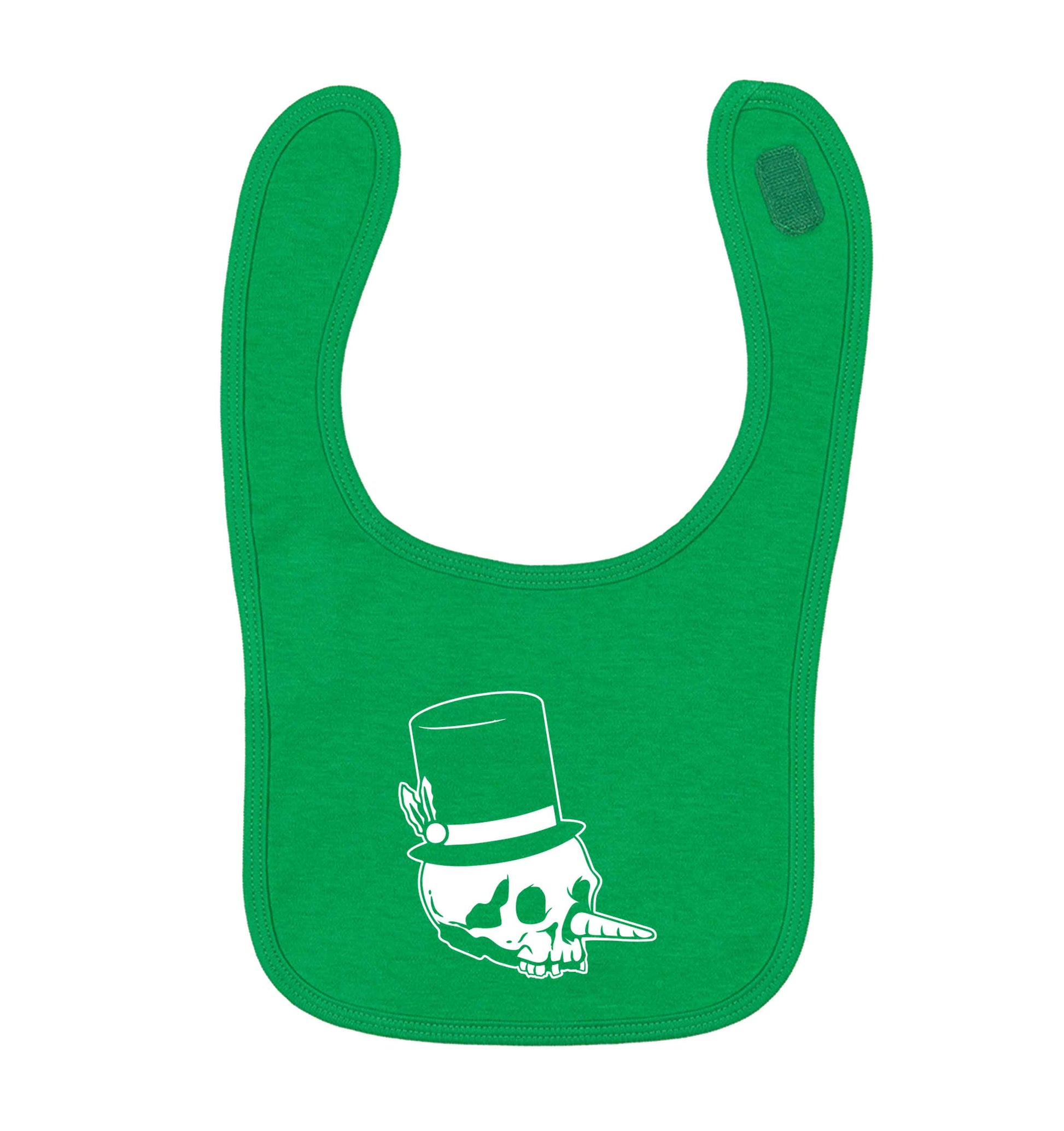 Snowman punk green baby bib