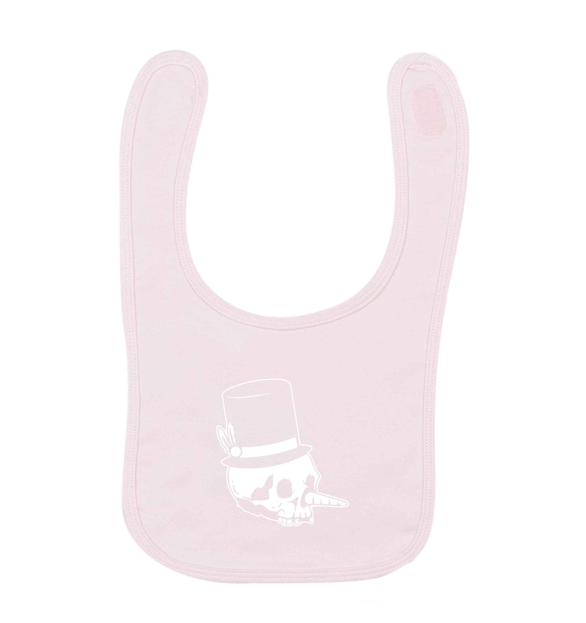 Snowman punk pale pink baby bib