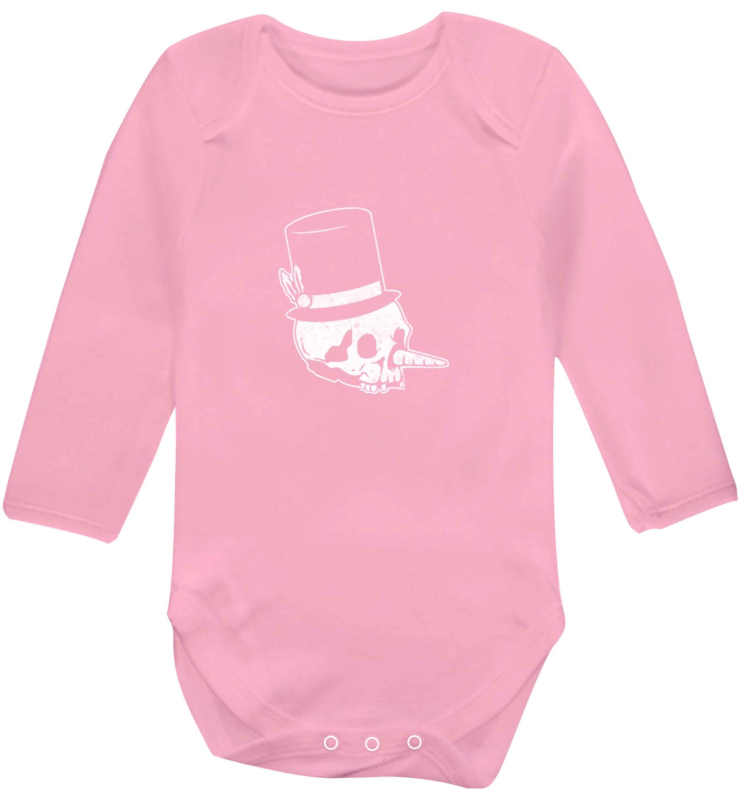 Snowman punk baby vest long sleeved pale pink 6-12 months