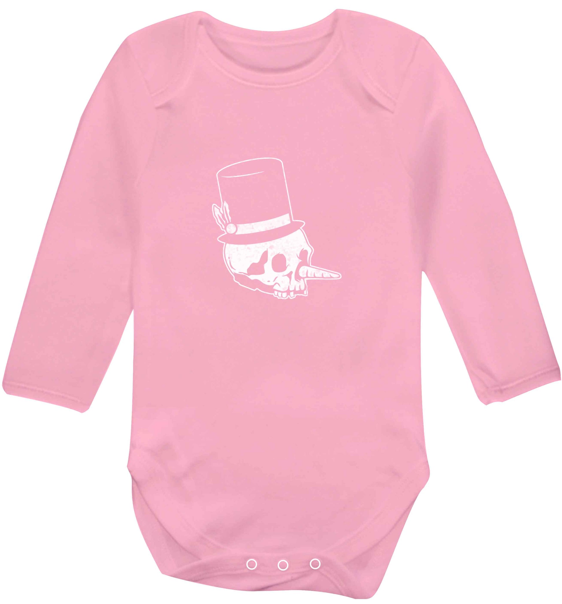 Snowman punk baby vest long sleeved pale pink 6-12 months