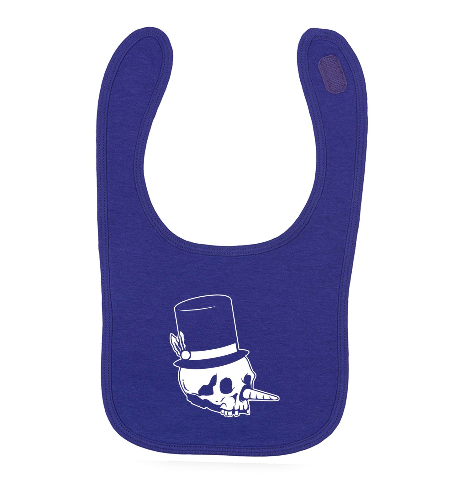 Snowman punk purple baby bib