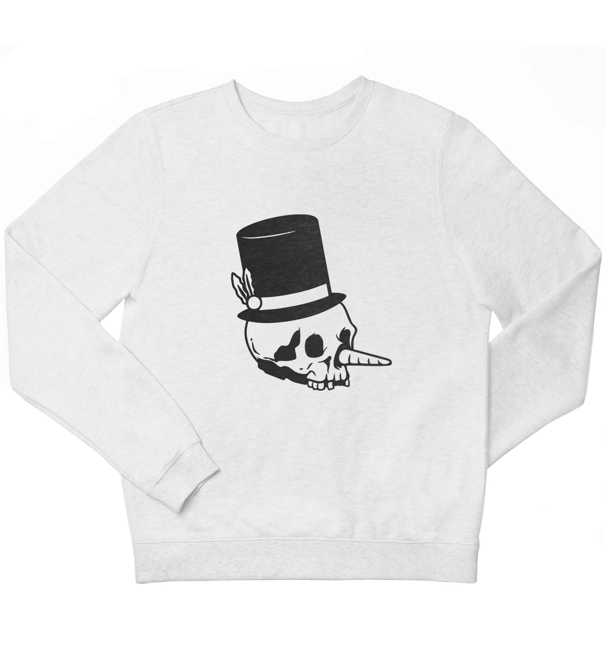 Snowman punk children's white sweater 12-13 Years