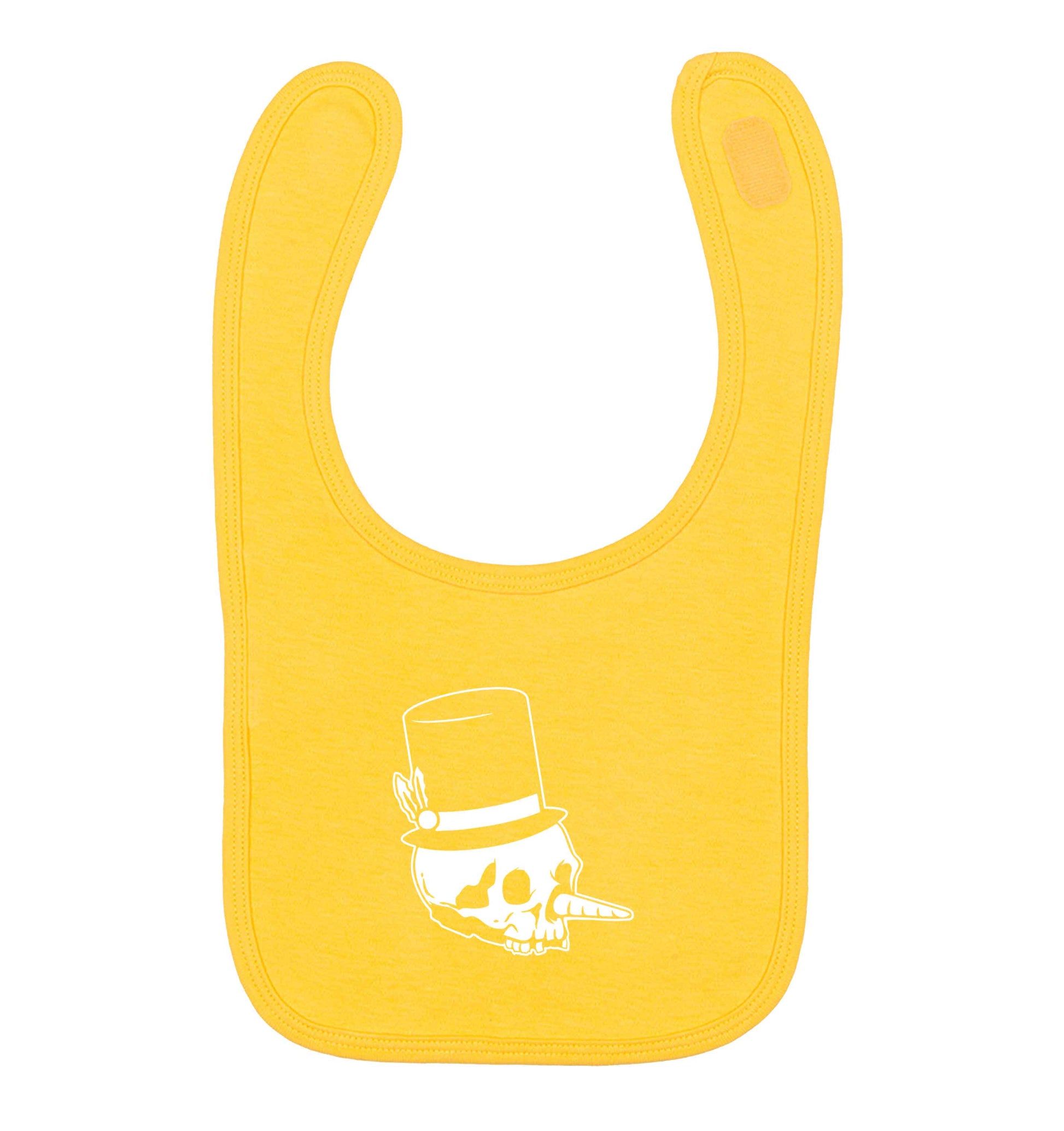 Snowman punk yellow baby bib