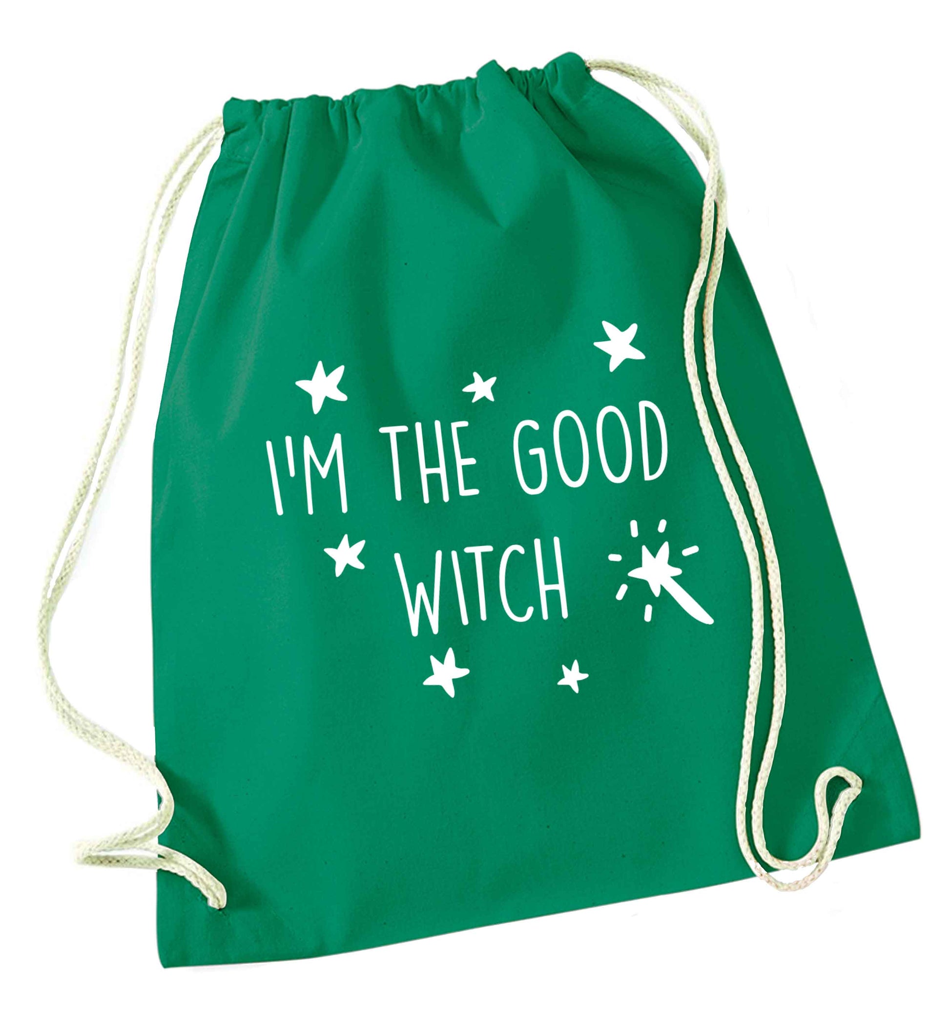 Good witch green drawstring bag