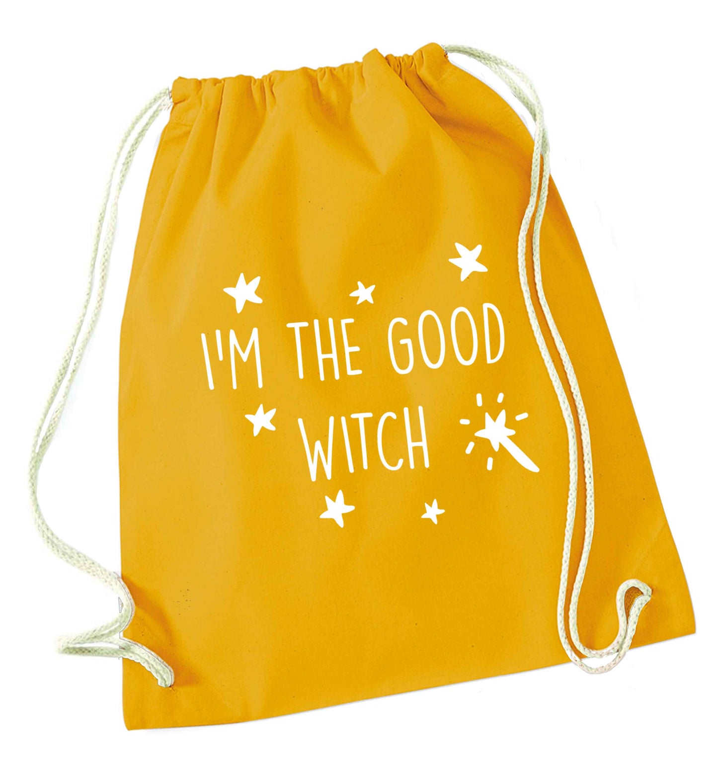 Good witch mustard drawstring bag