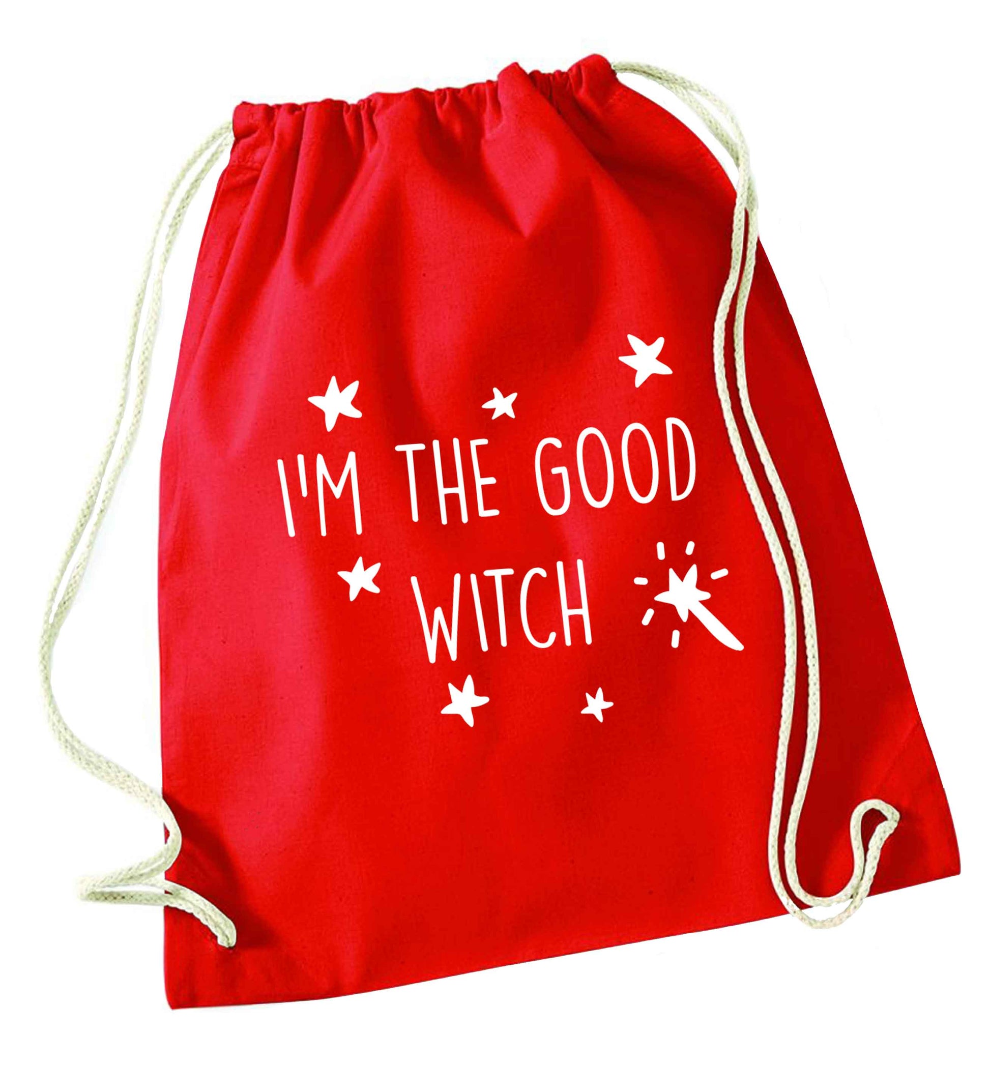 Good witch red drawstring bag 