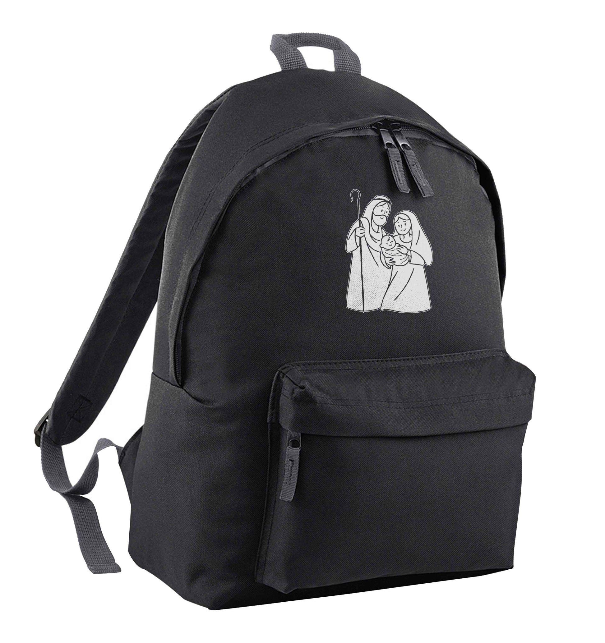 Jesus Mary and joseph black adults backpack