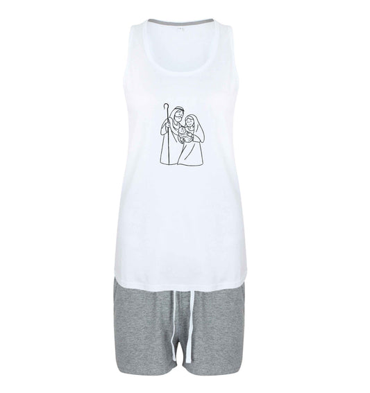 Jesus Mary and joseph size XL women's pyjama shorts set in pink 