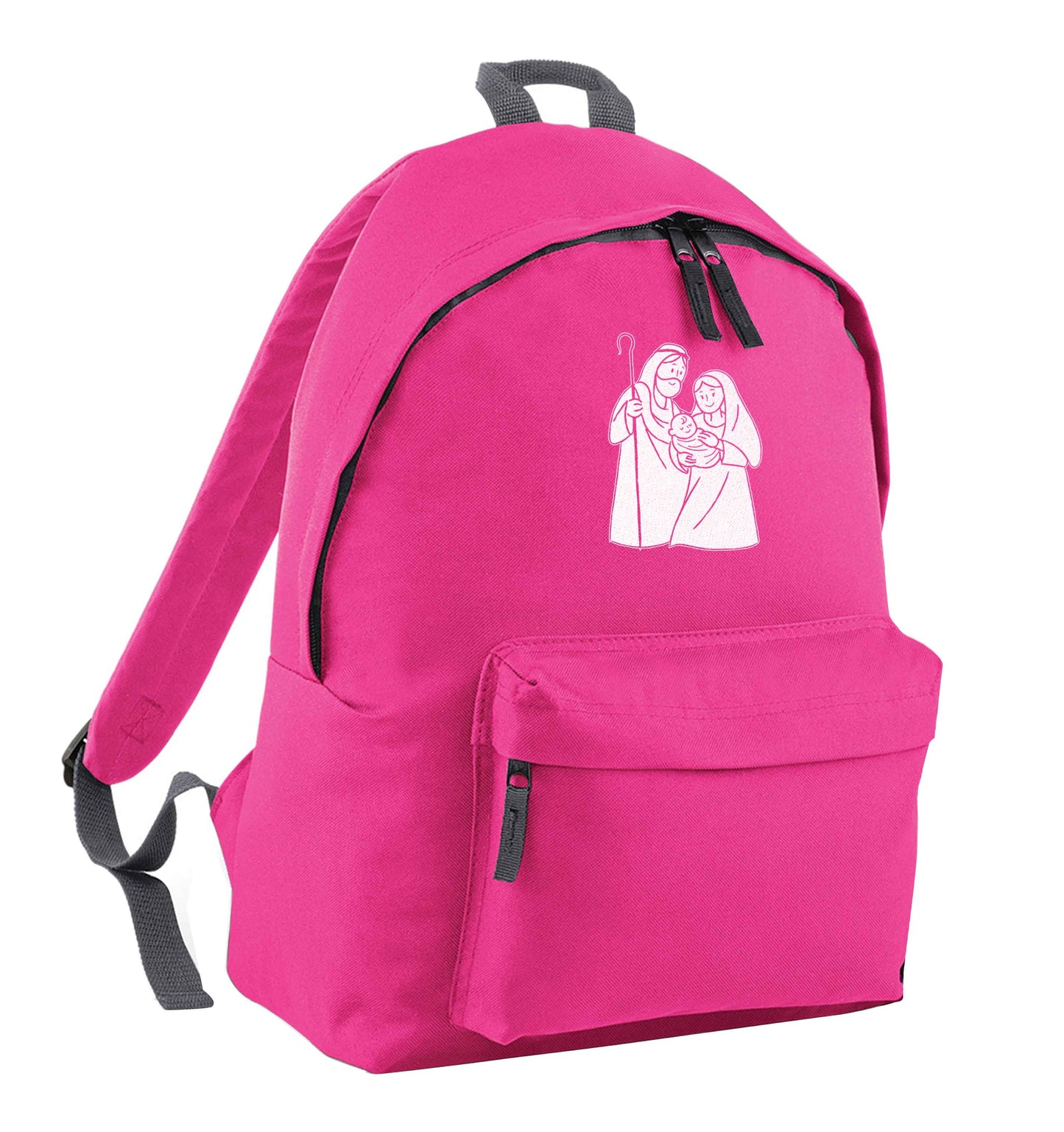 Jesus Mary and joseph pink adults backpack