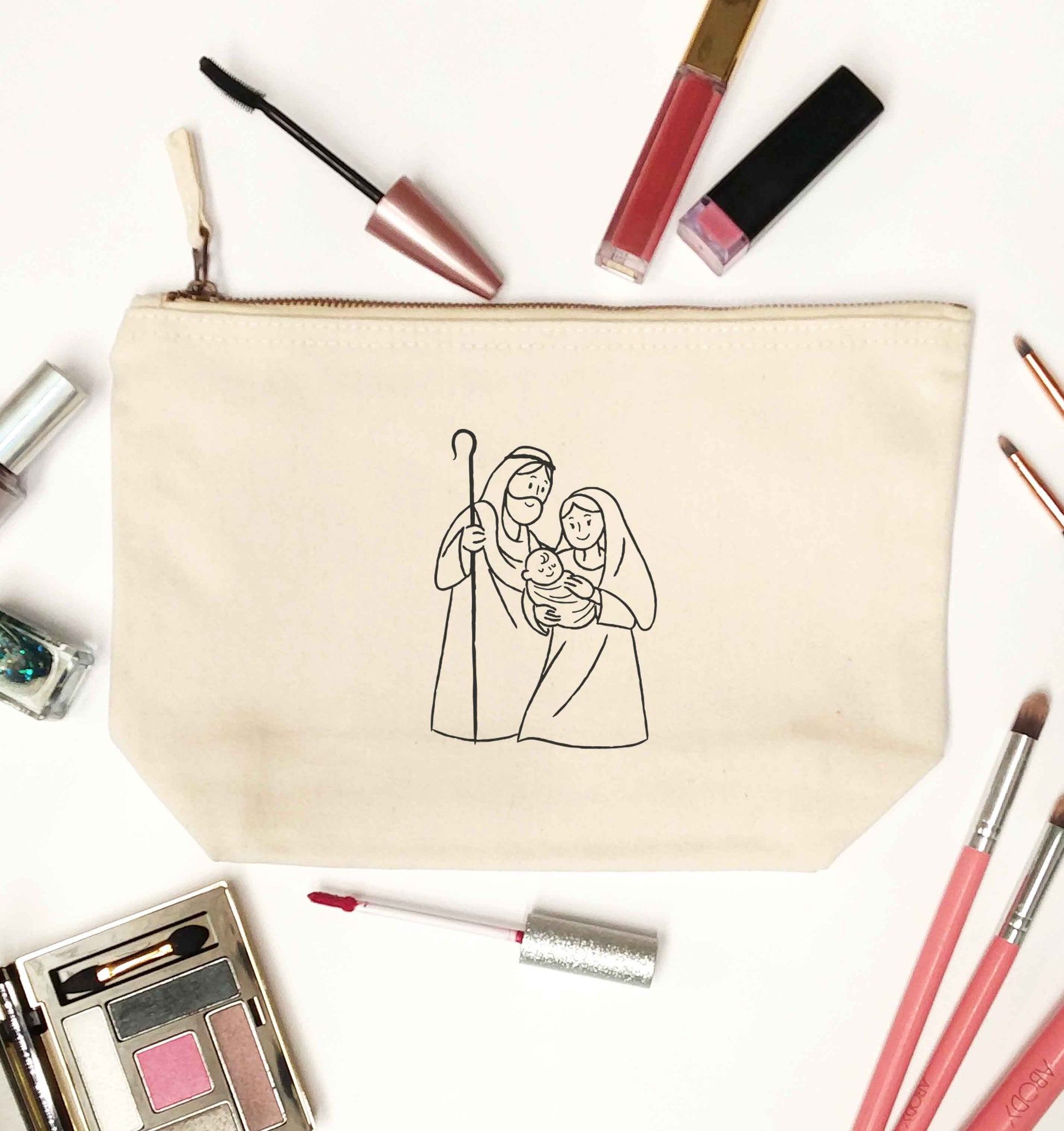 Jesus Mary and joseph natural makeup bag