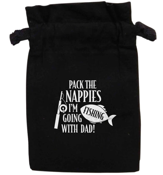 Pack the nappies I'm going fishing with Dad | XS - L | Pouch / Drawstring bag / Sack | Organic Cotton | Bulk discounts available!