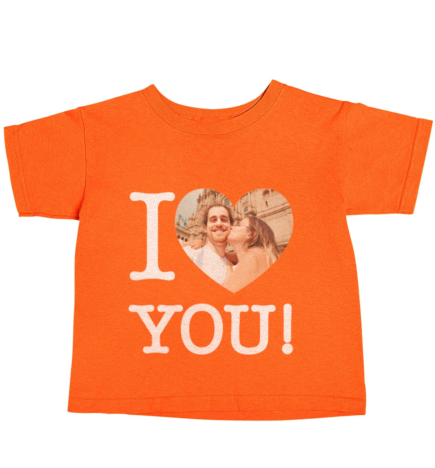 I love you orange baby toddler Tshirt 2 Years