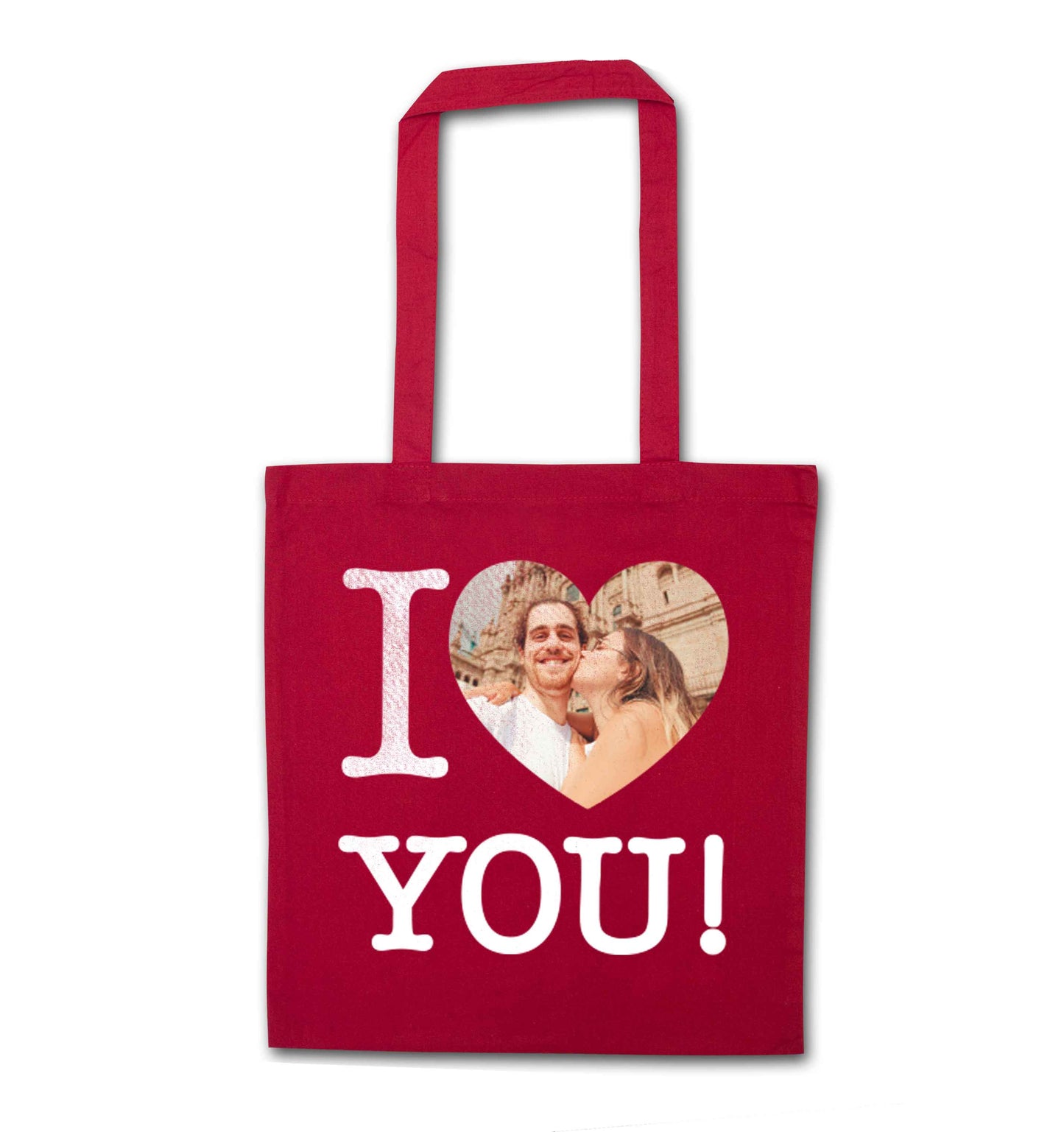 I love you red tote bag