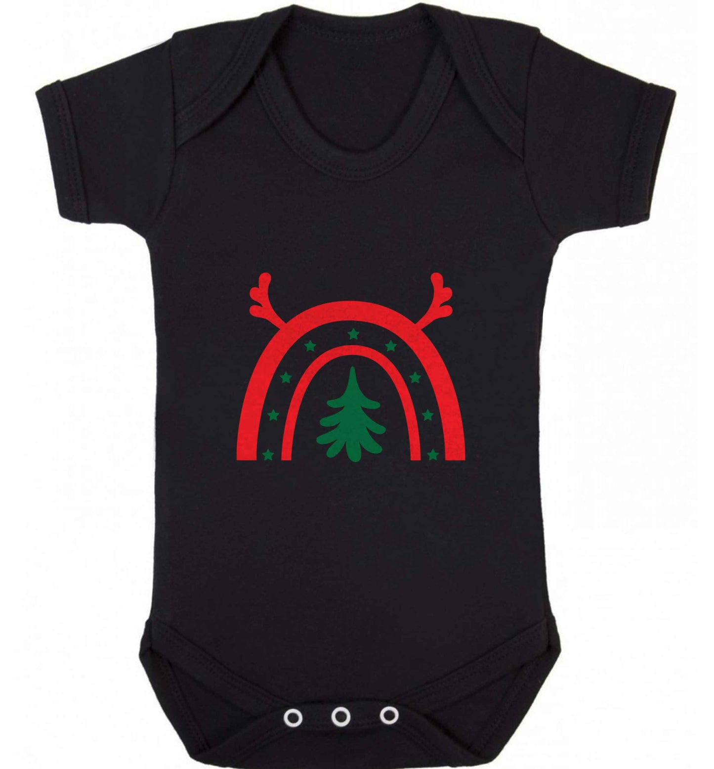 Christmas rainbow baby vest black 18-24 months