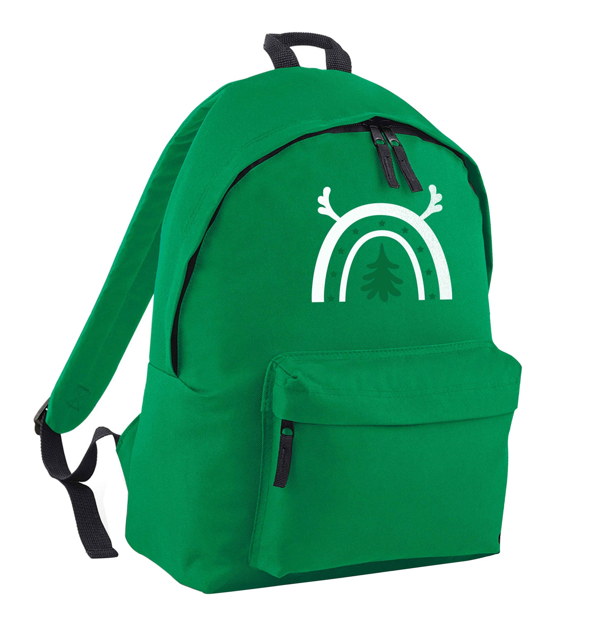 Christmas rainbow green adults backpack