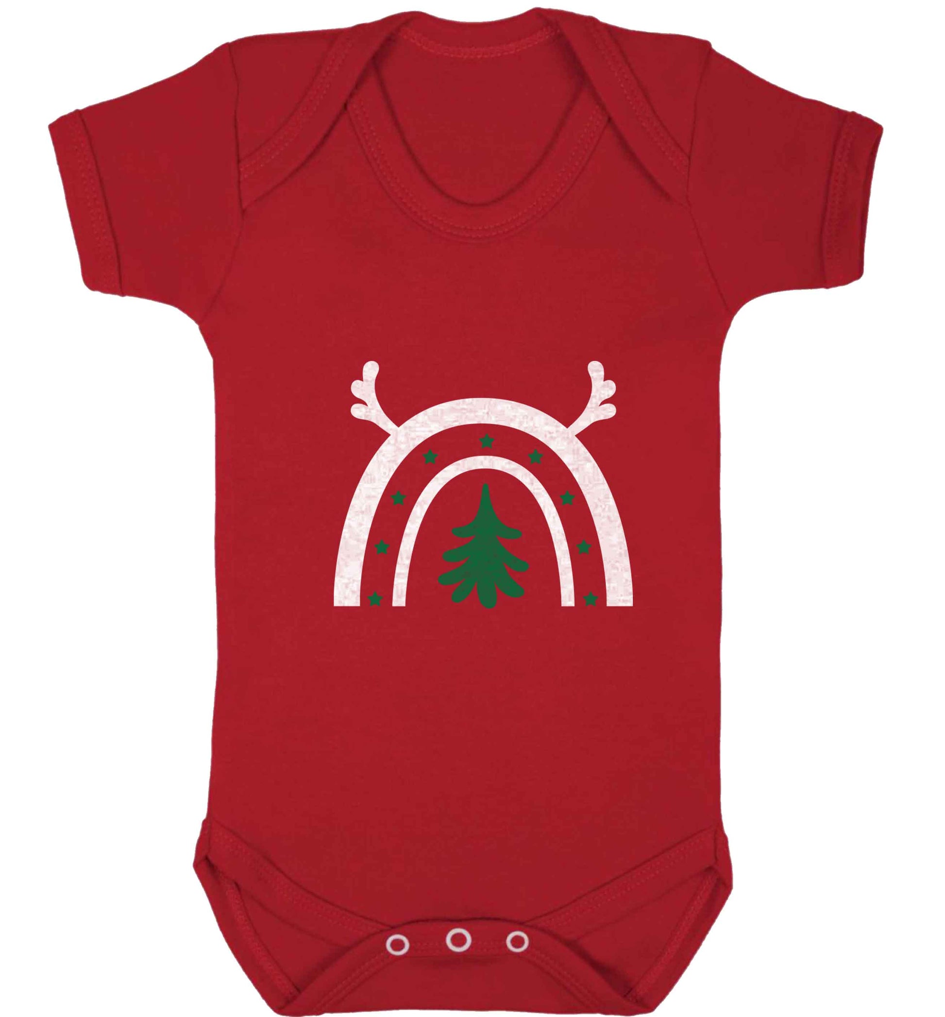 Christmas rainbow baby vest red 18-24 months