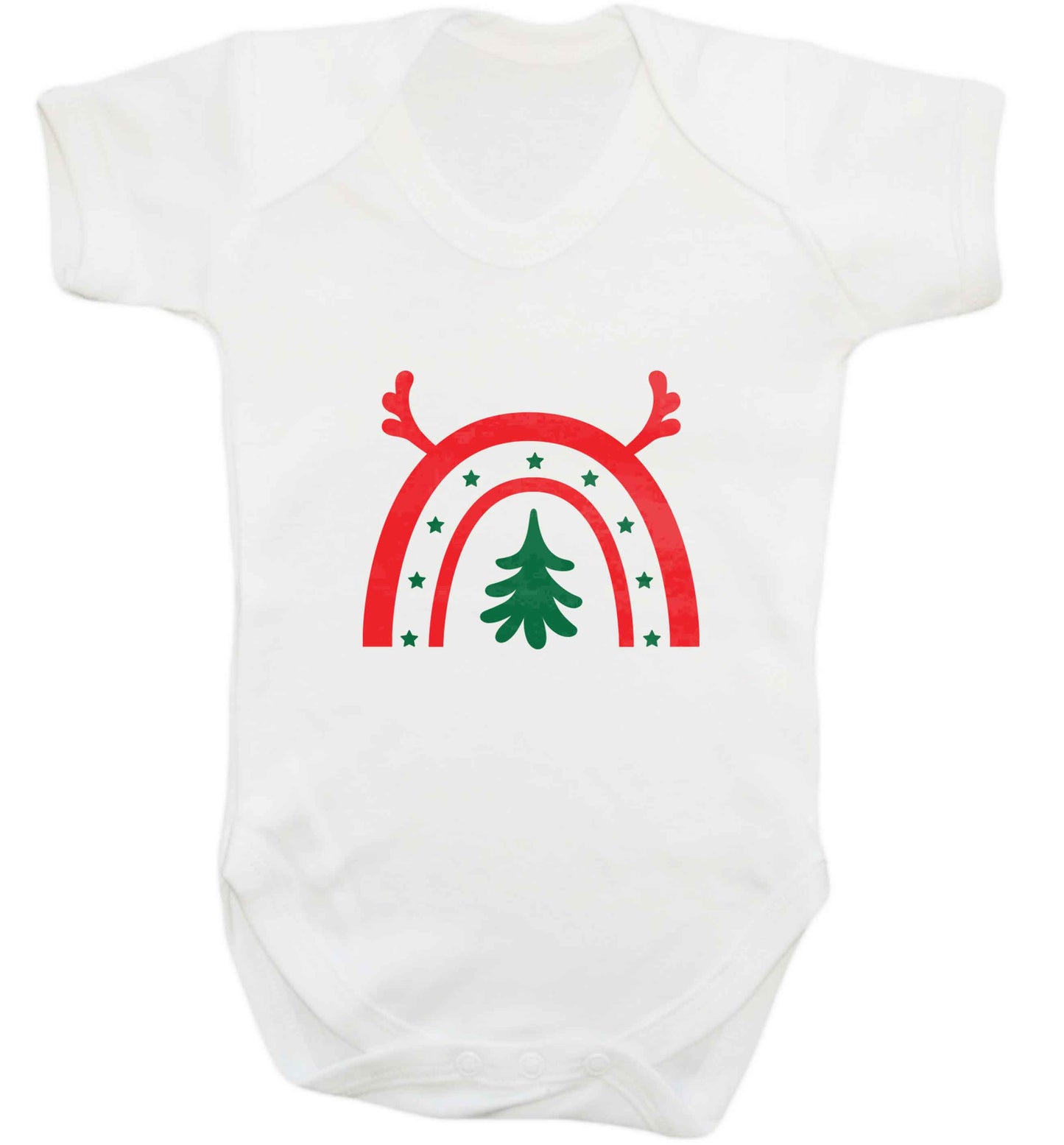 Christmas rainbow baby vest white 18-24 months
