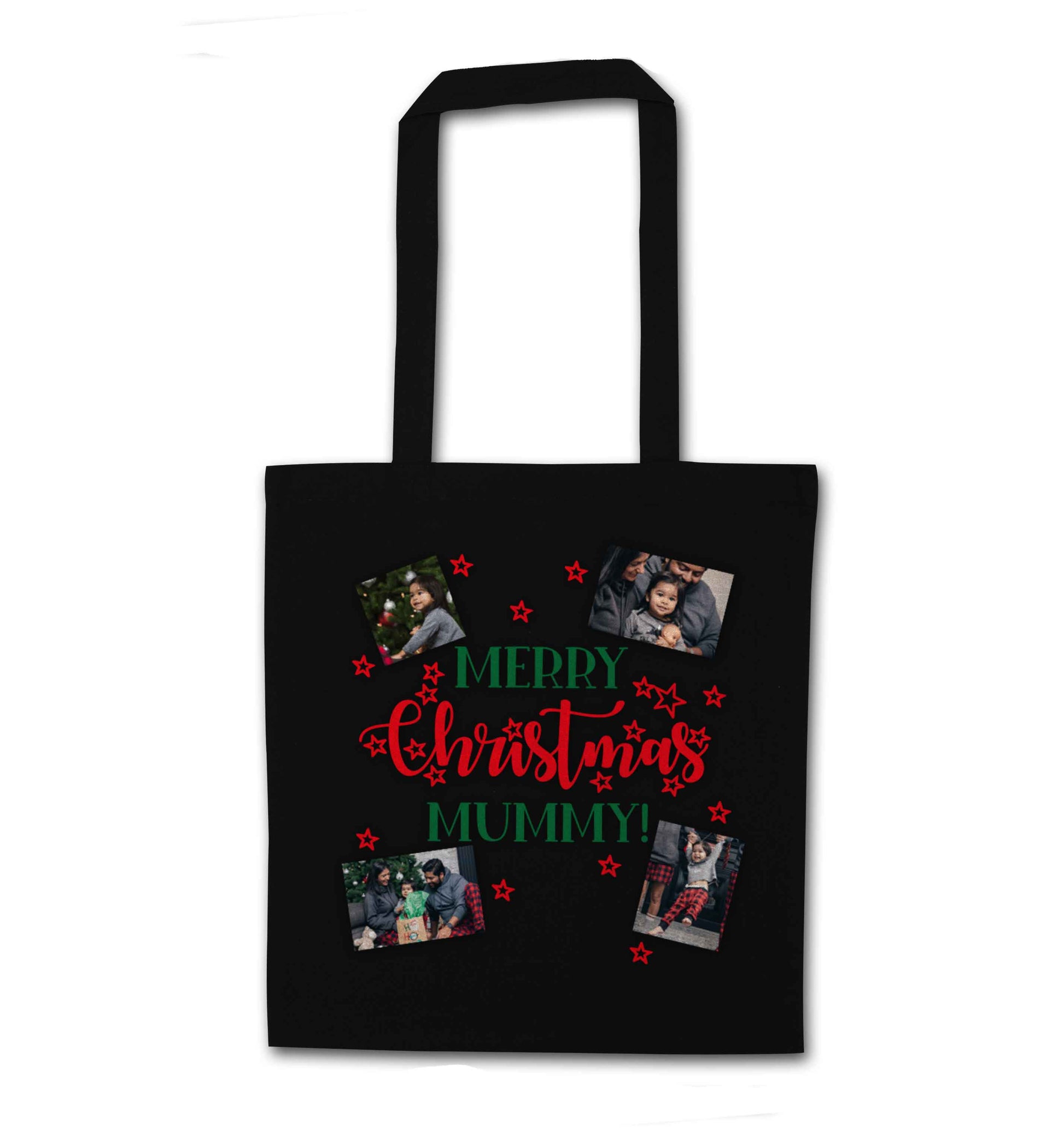 Merry Christmas Mummy black tote bag