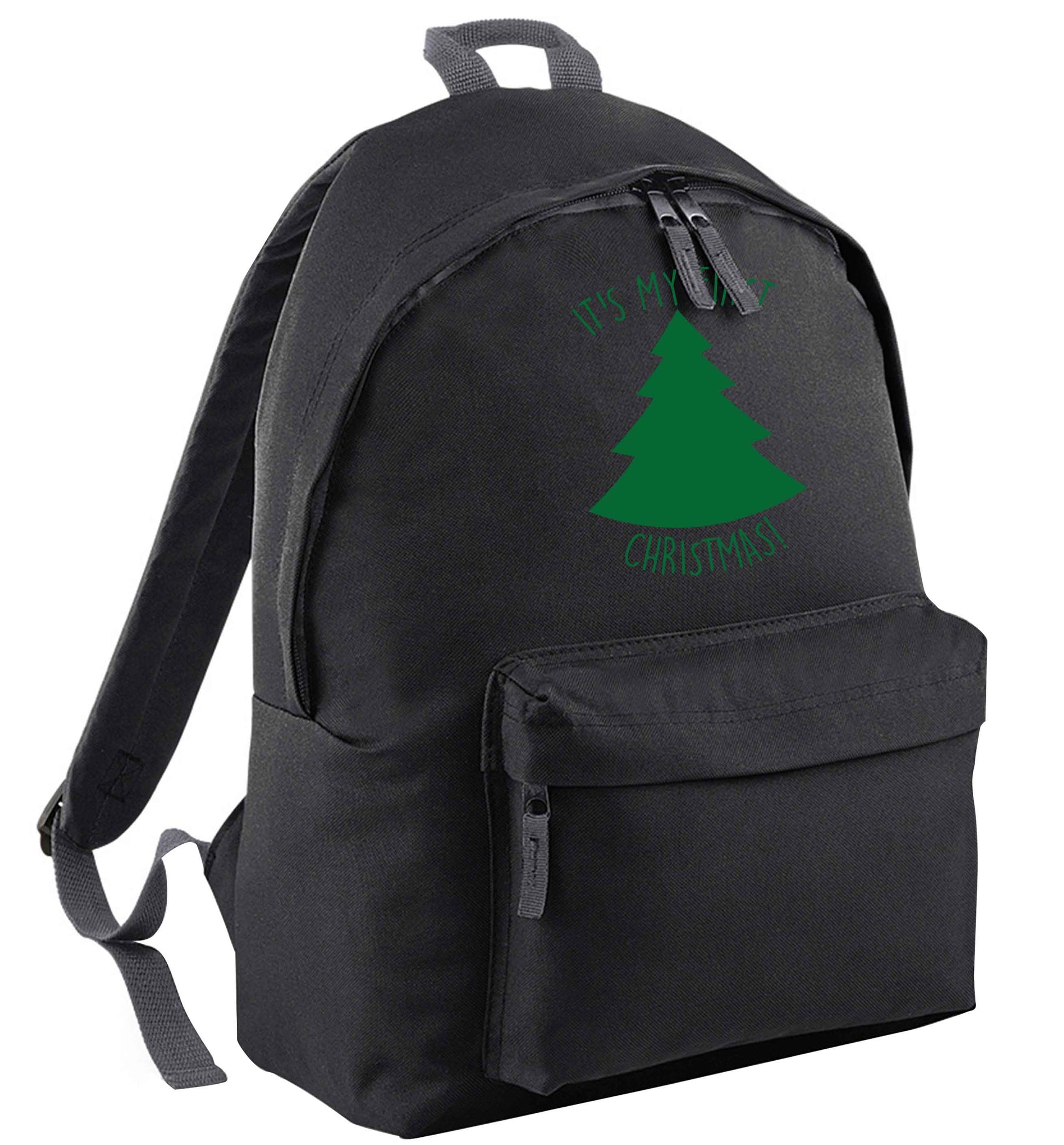 It's my first Christmas - tree black adults backpack