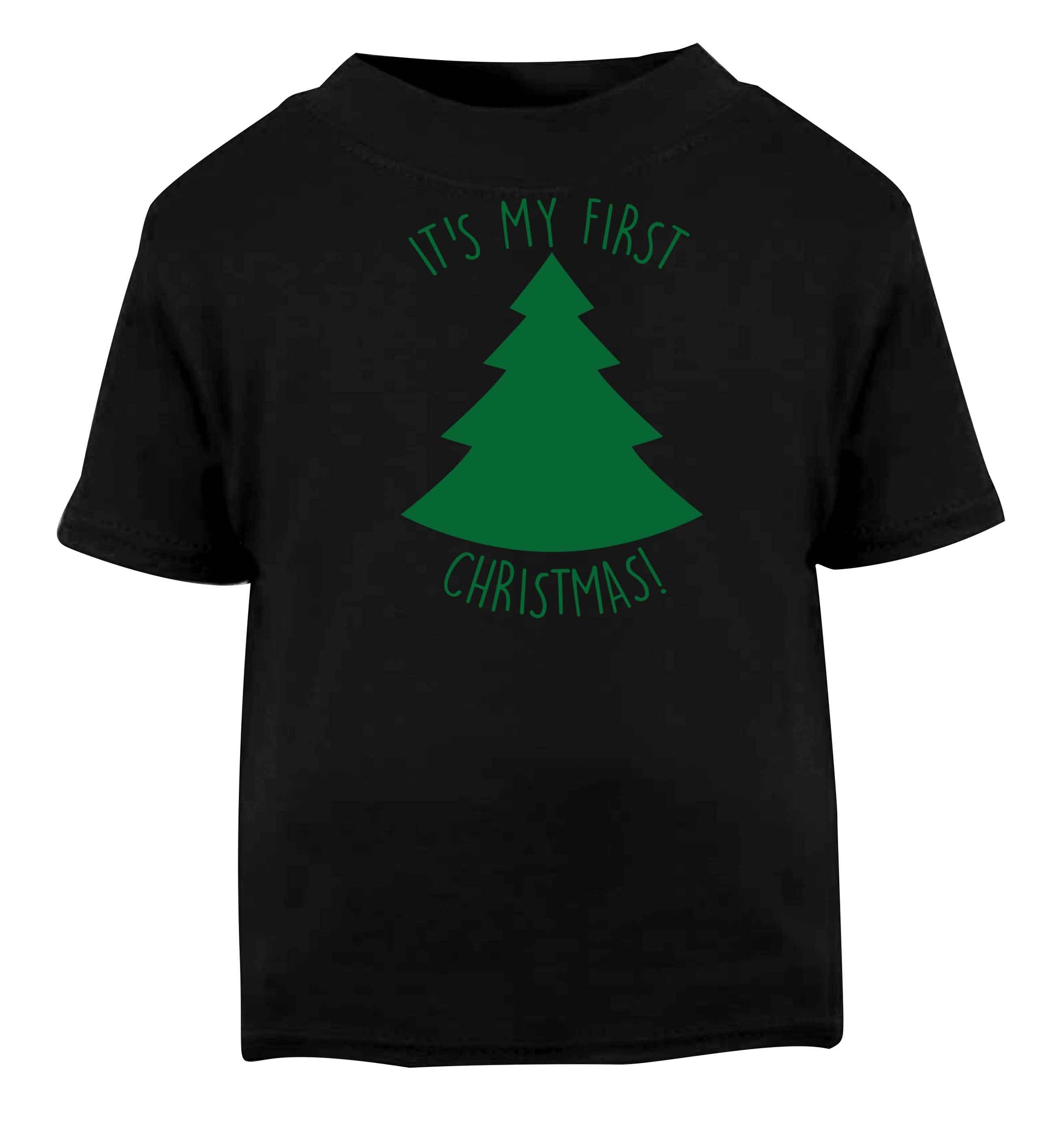 It's my first Christmas - tree Black baby toddler Tshirt 2 years