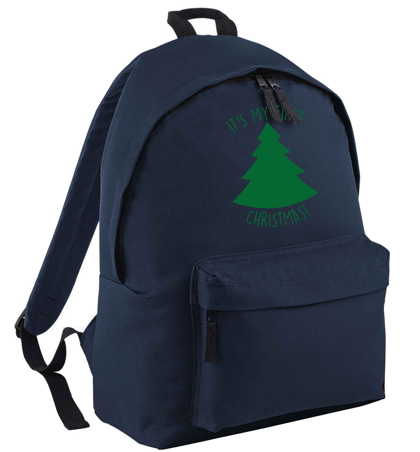 It's my first Christmas - tree navy adults backpack