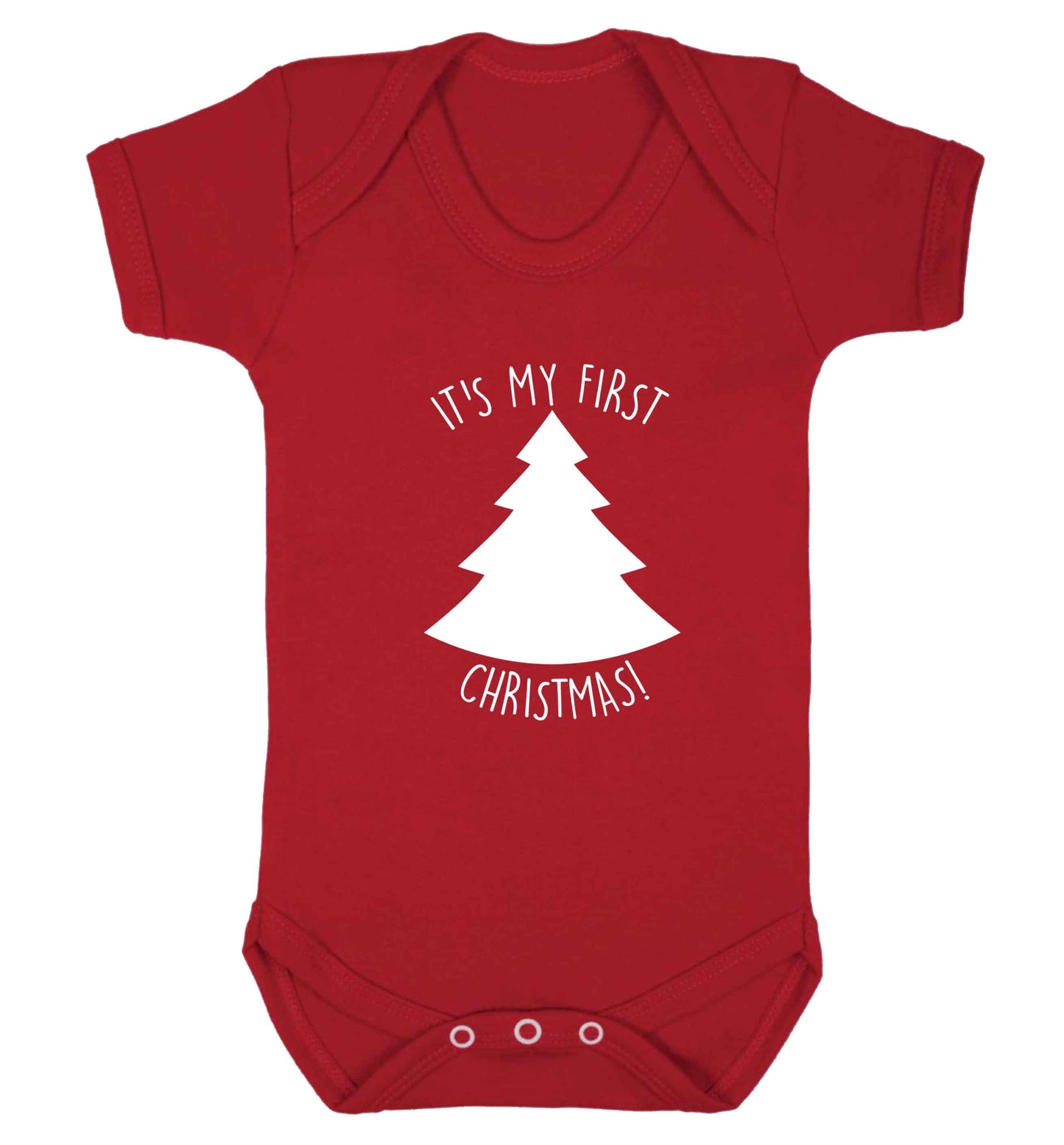 It's my first Christmas - tree baby vest red 18-24 months