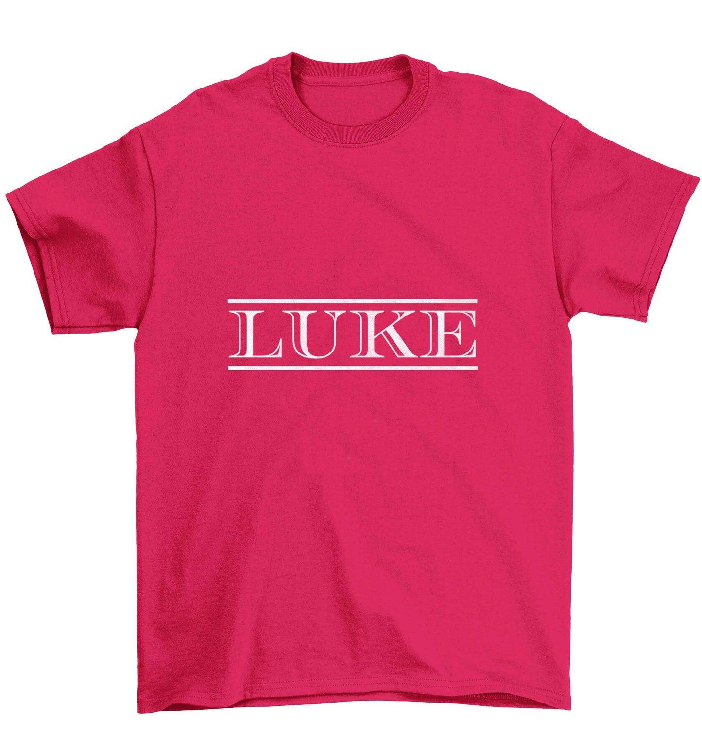 Personalised name Children's pink Tshirt 12-13 Years