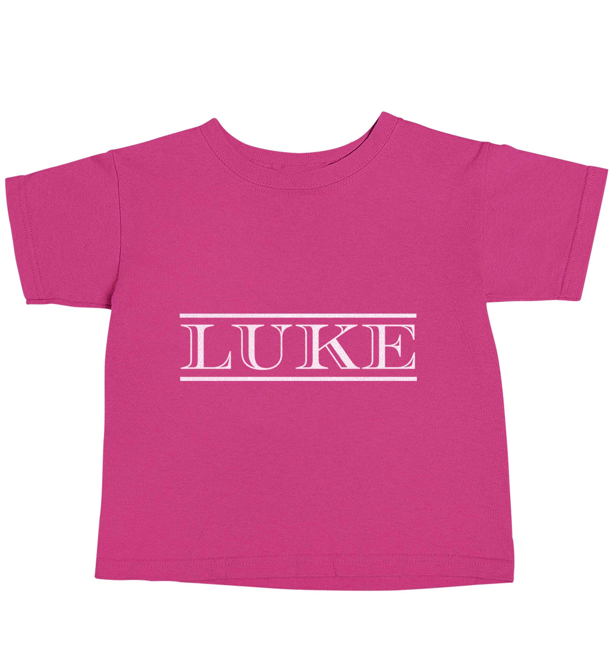Personalised name pink baby toddler Tshirt 2 Years