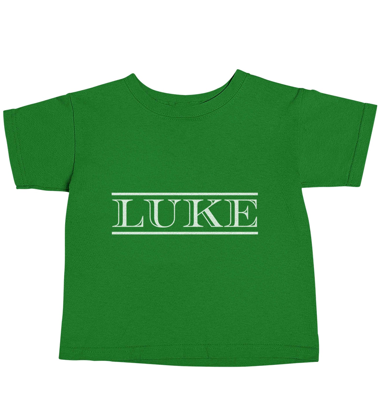 Personalised name green baby toddler Tshirt 2 Years