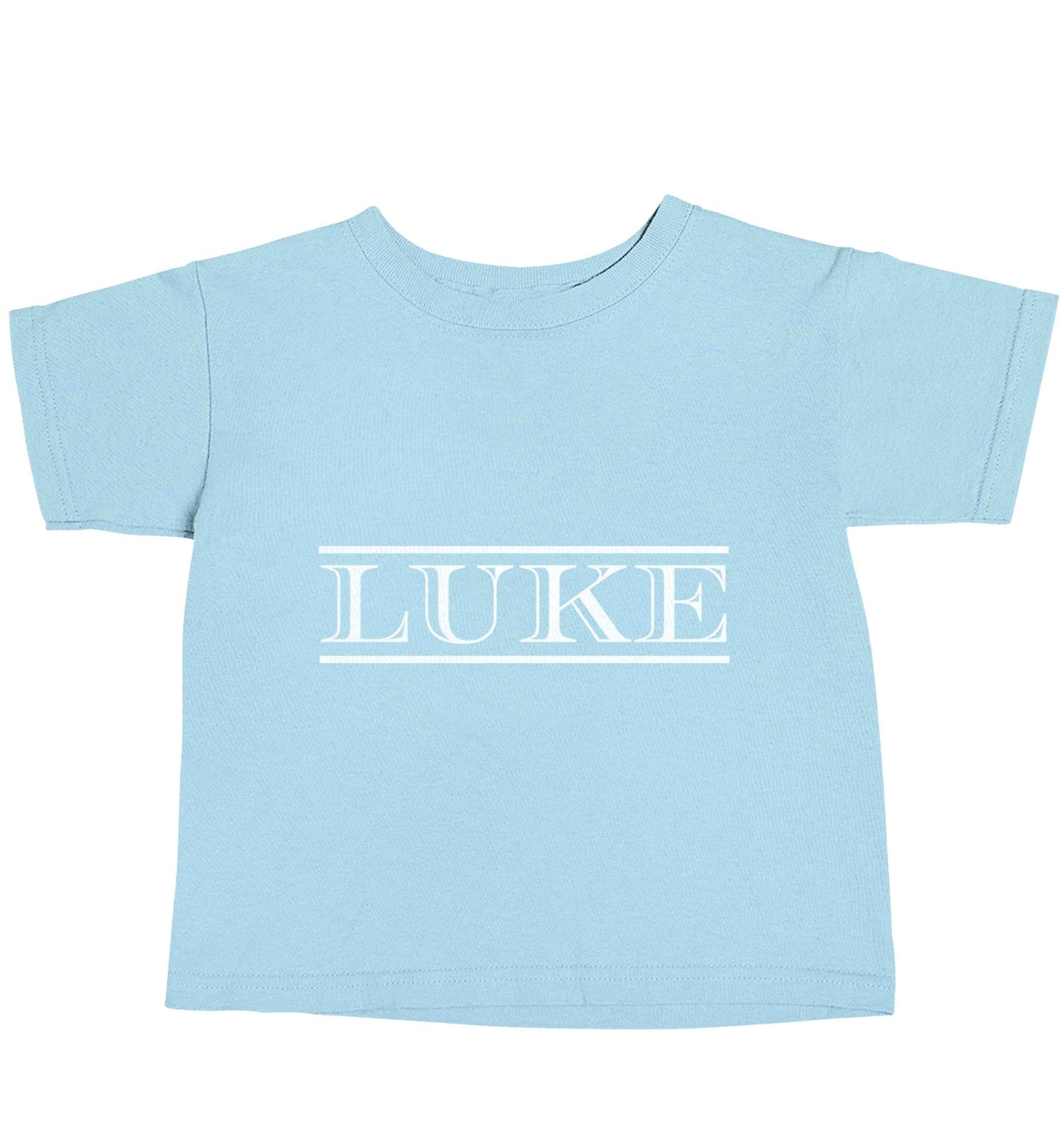 Personalised name light blue baby toddler Tshirt 2 Years