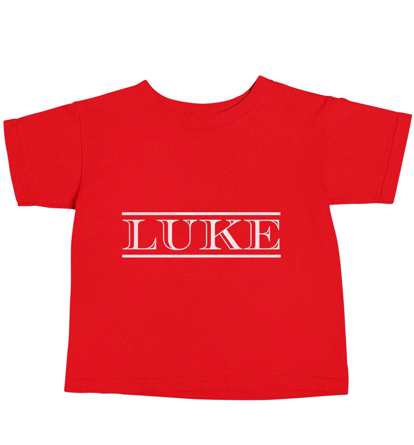 Personalised name red baby toddler Tshirt 2 Years