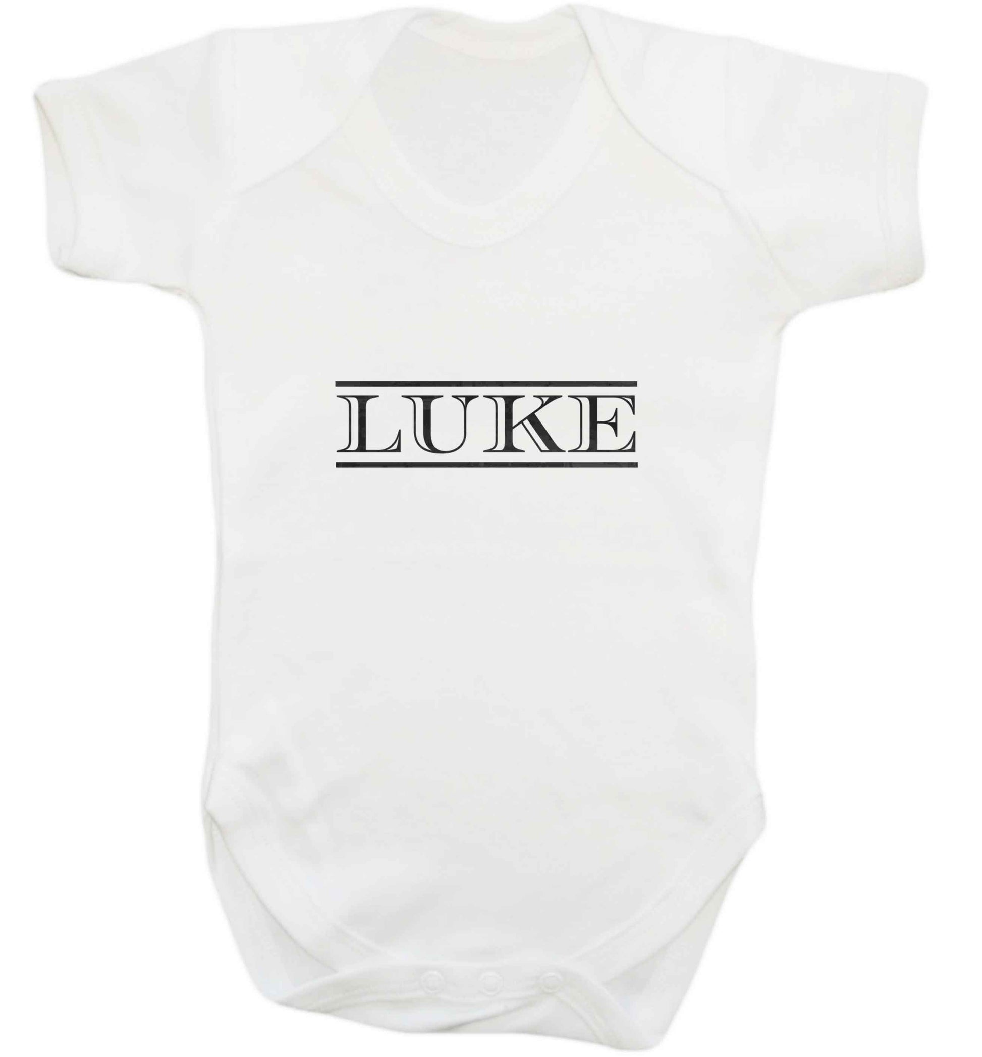 Personalised name baby vest white 18-24 months