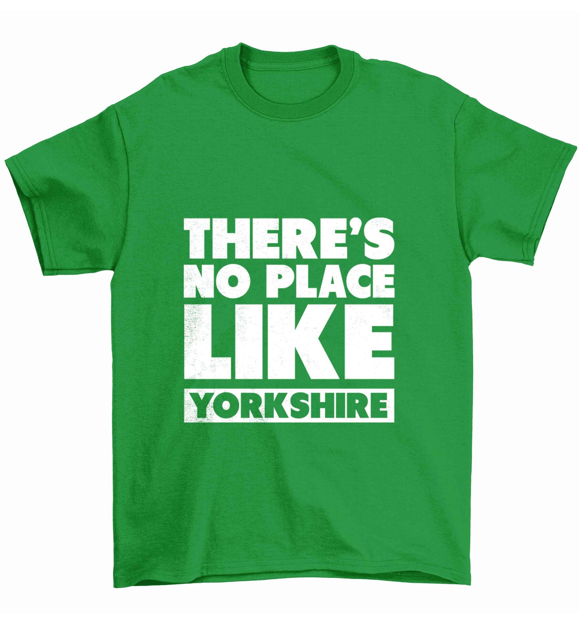 There's no place like Yorkshire Children's green Tshirt 12-13 Years