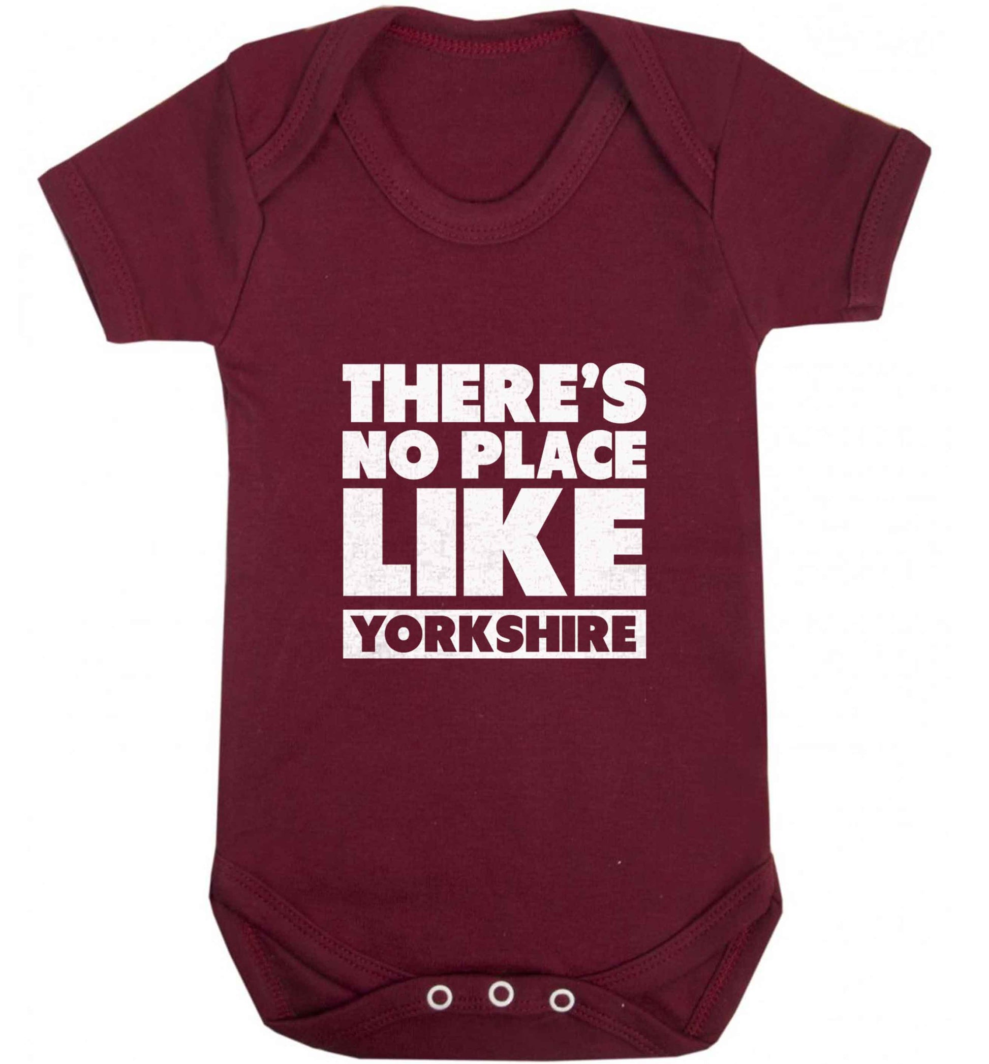 There's no place like Yorkshire baby vest maroon 18-24 months