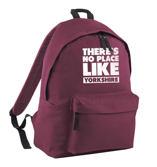 There's no place like Yorkshire maroon children's backpack