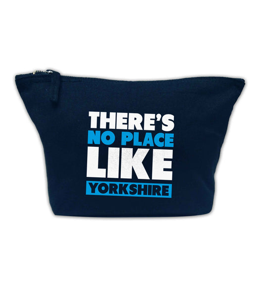 There's no place like Yorkshire navy makeup bag