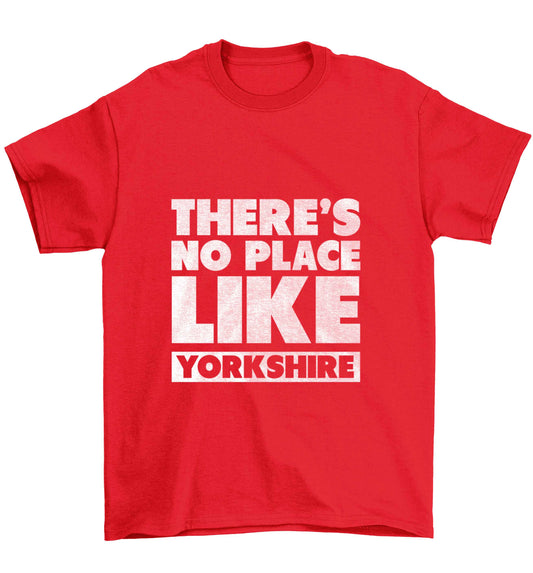 There's no place like Yorkshire Children's red Tshirt 12-13 Years