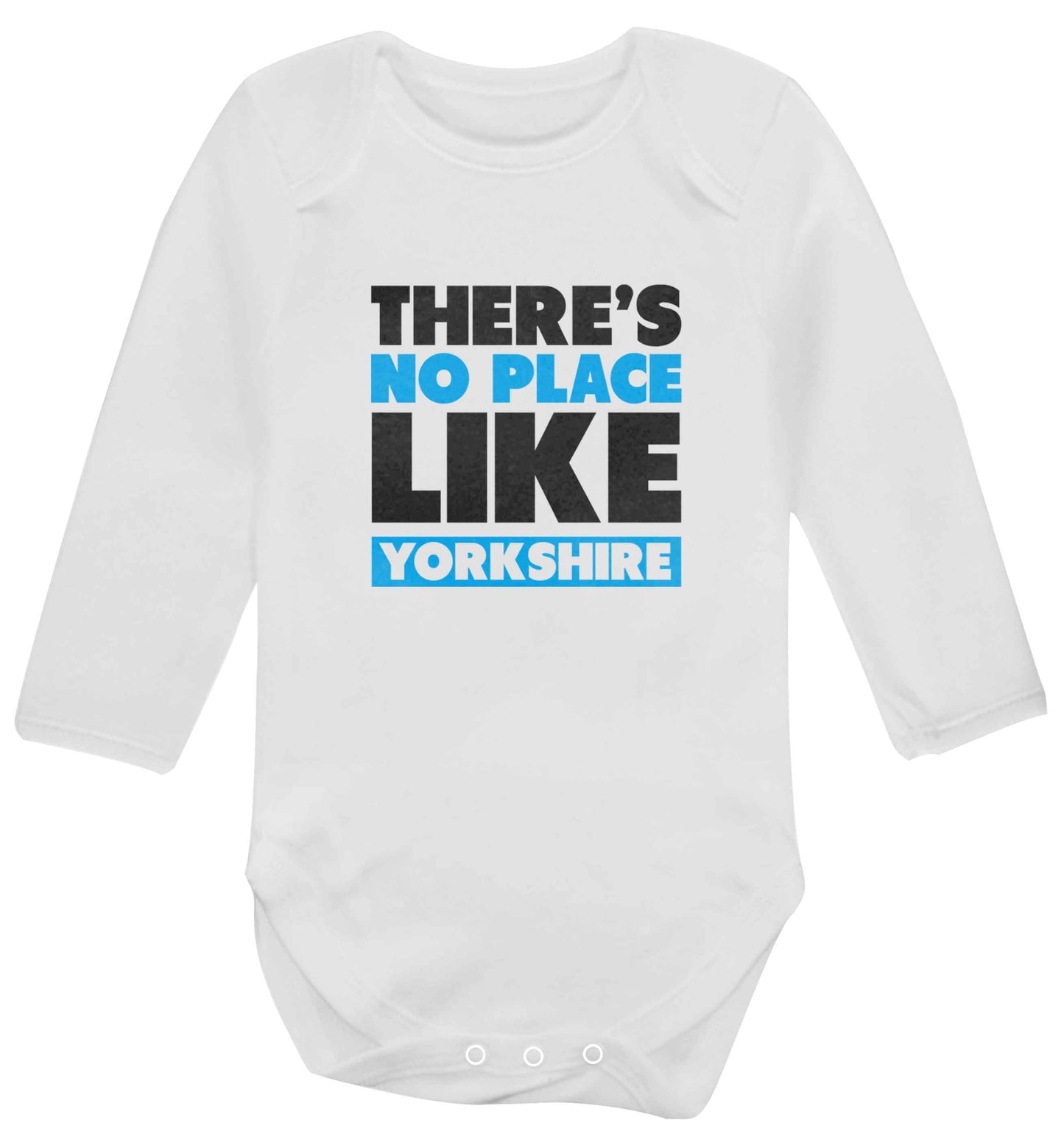 There's no place like Yorkshire baby vest long sleeved white 6-12 months
