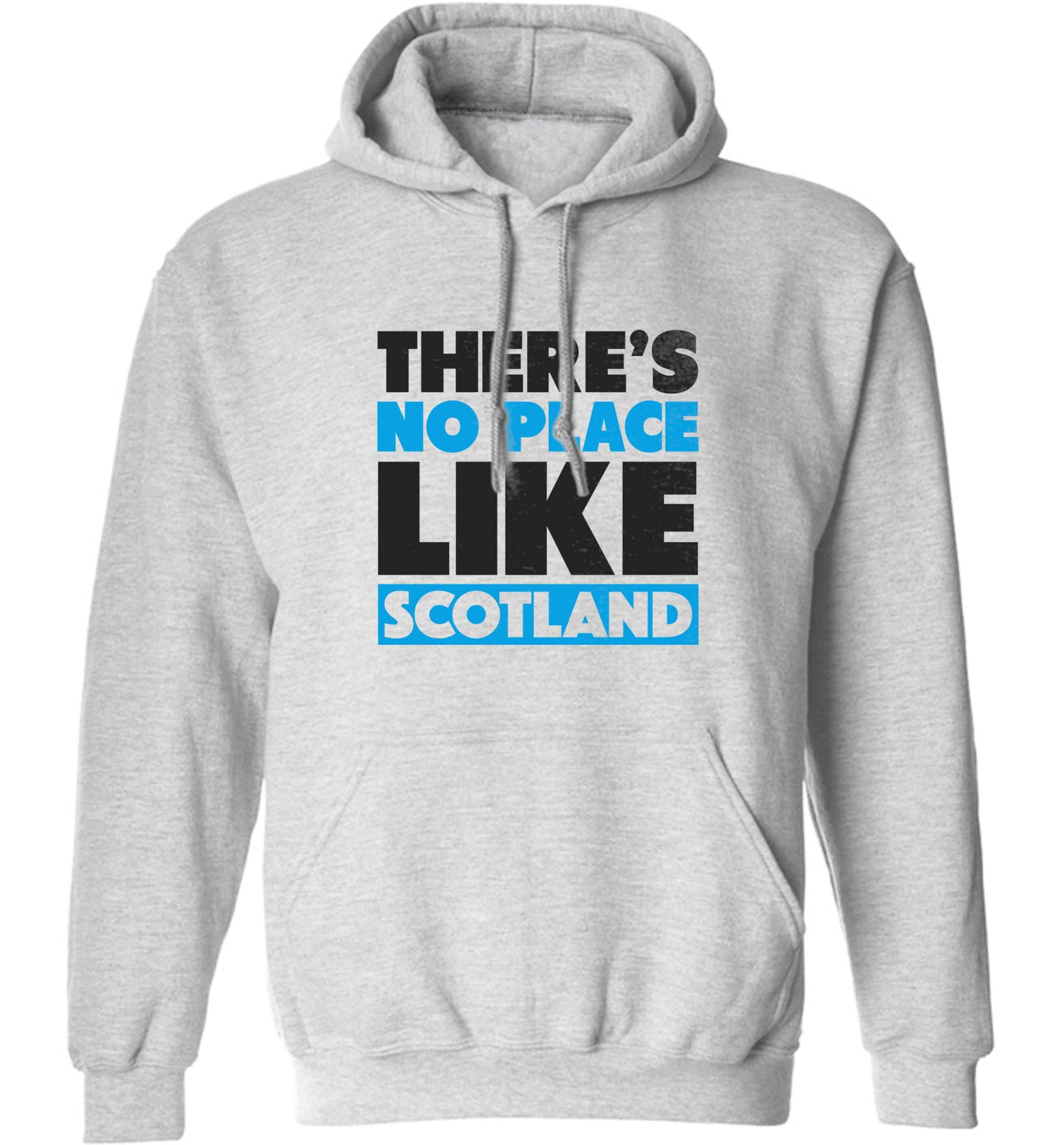 There's no place like Scotland adults unisex grey hoodie 2XL