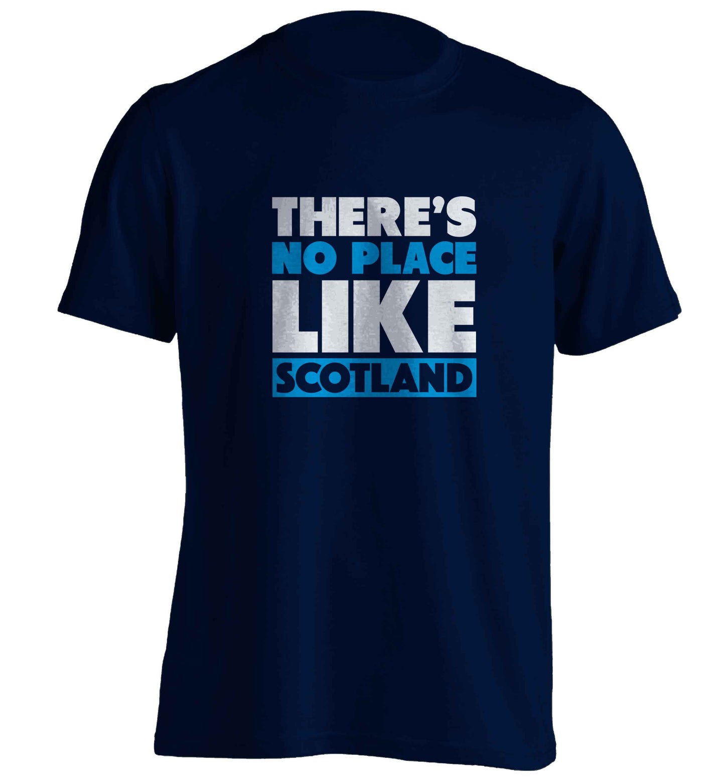 There's no place like Scotland adults unisex navy Tshirt 2XL