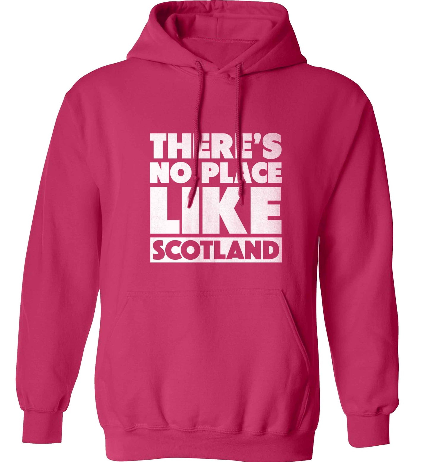 There's no place like Scotland adults unisex pink hoodie 2XL