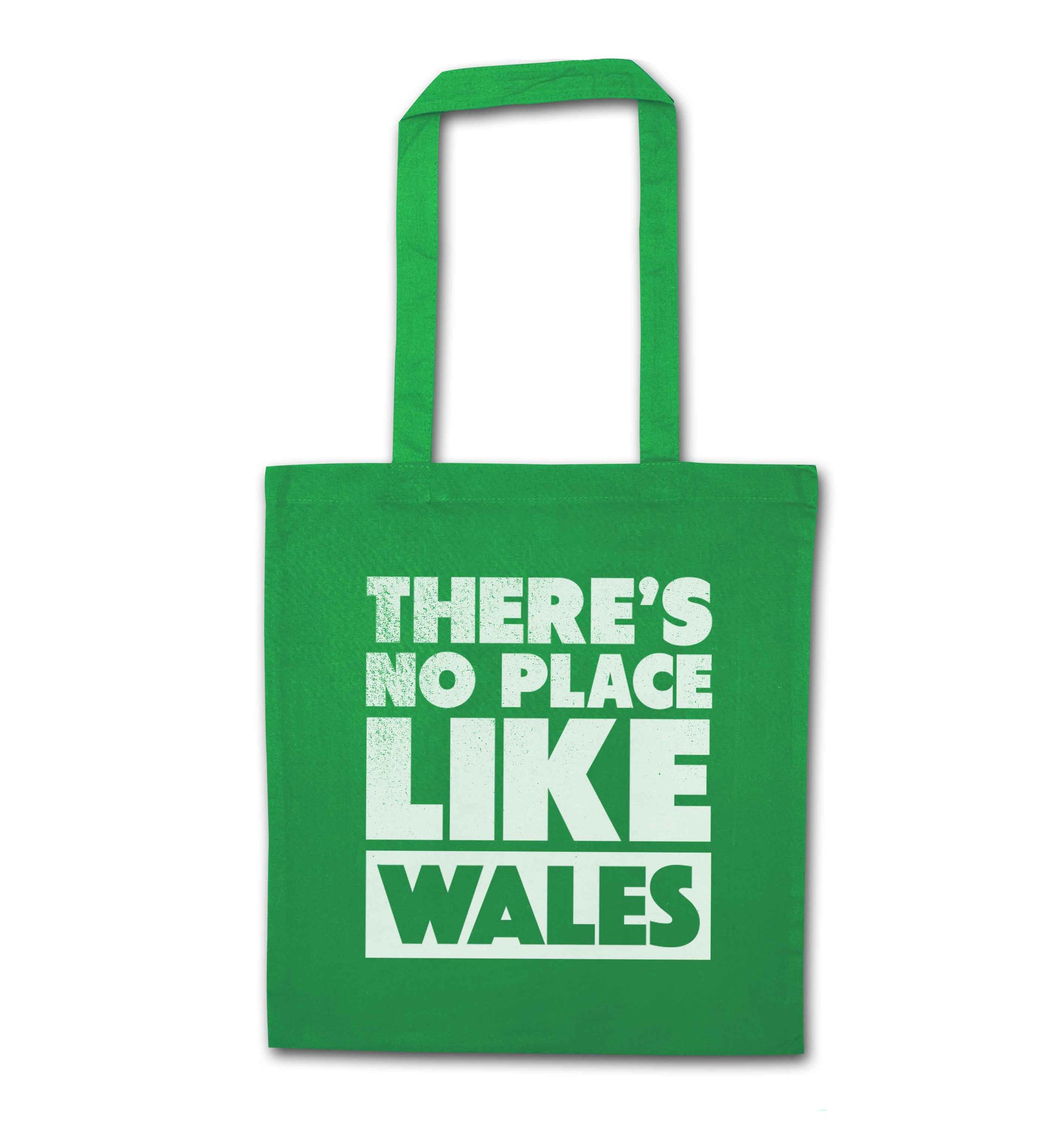 There's no place like Wales green tote bag