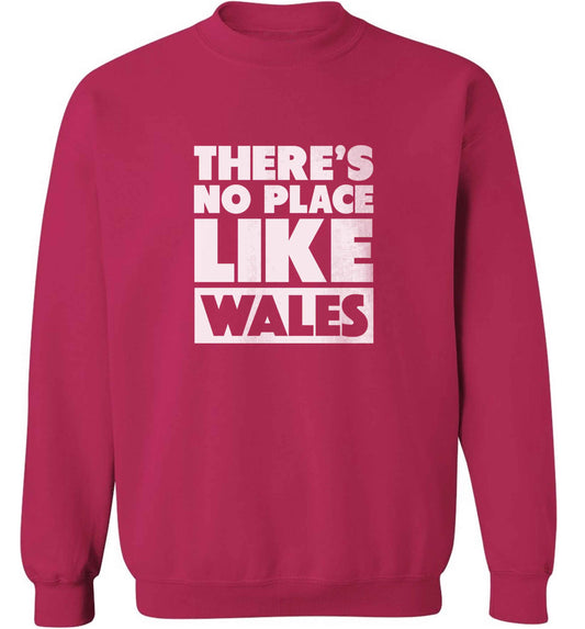 There's no place like Wales adult's unisex pink sweater 2XL