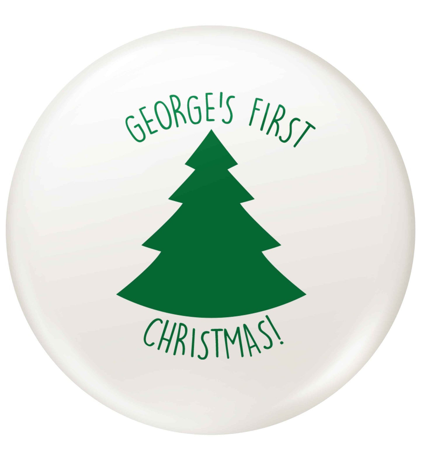 Personalised it's my first Christmas - tree small 25mm Pin badge