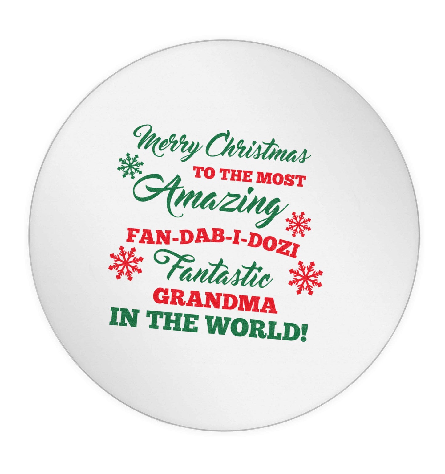 Merry Christmas to the most amazing fan-dab-i-dozi fantasic Grandma in the world 24 @ 45mm matt circle stickers