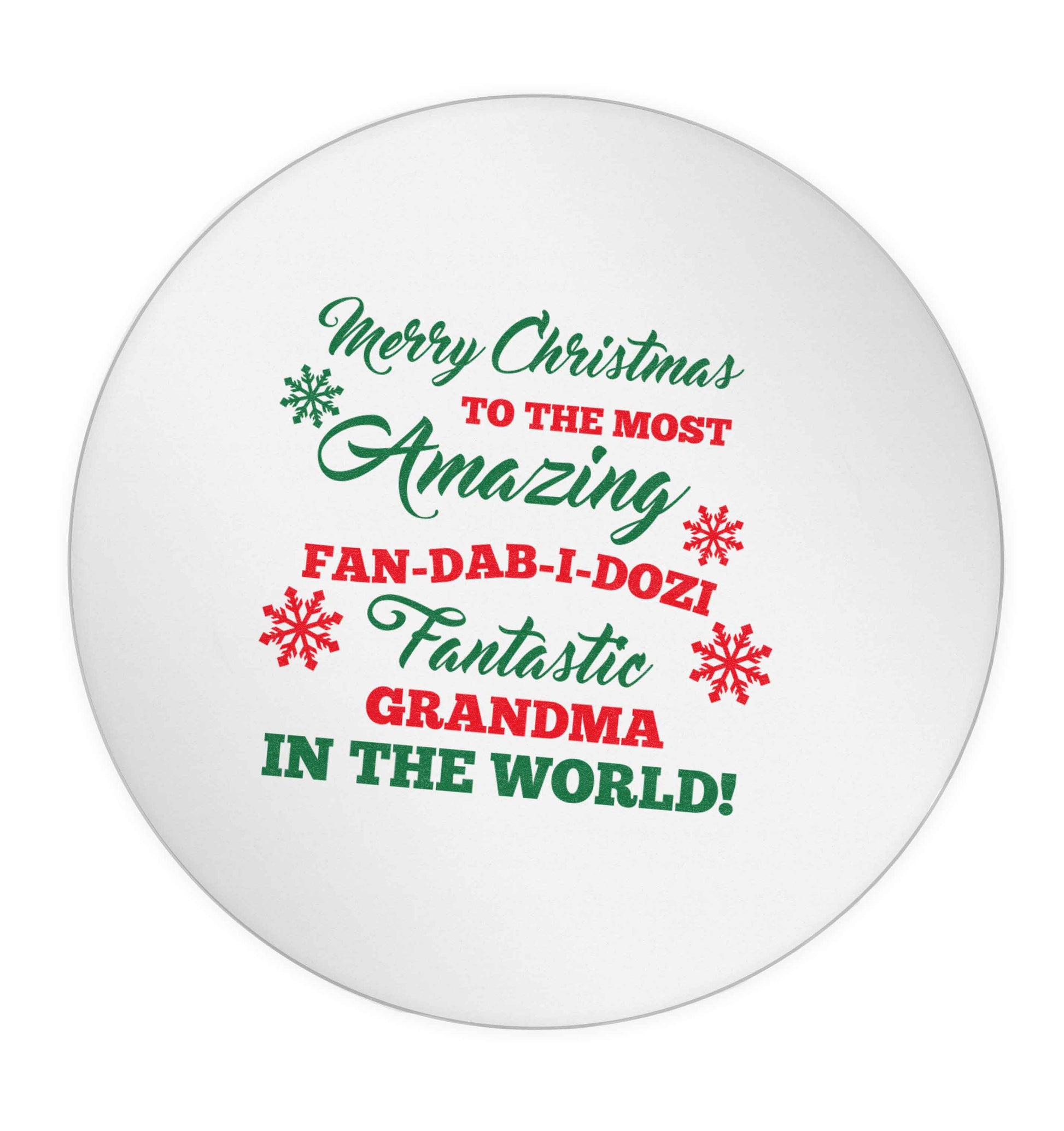 Merry Christmas to the most amazing fan-dab-i-dozi fantasic Grandma in the world 24 @ 45mm matt circle stickers