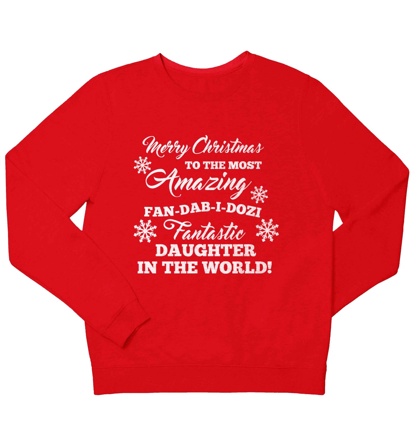 Merry Christmas to the most amazing fan-dab-i-dozi fantasic Daughter in the world children's grey sweater 12-13 Years