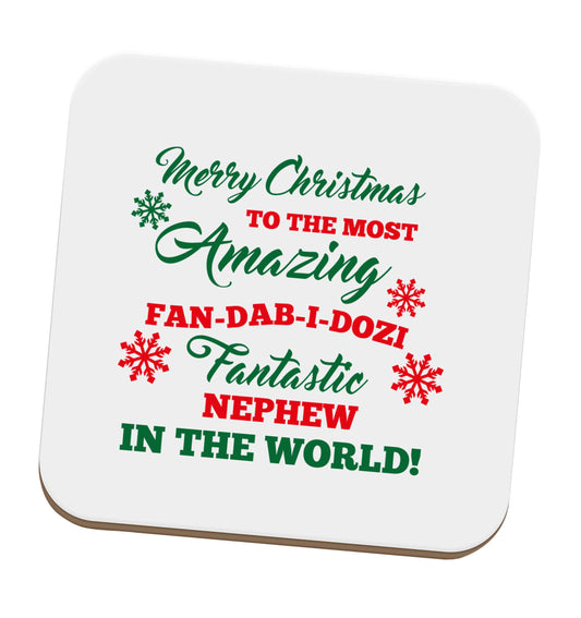 Merry Christmas to the most amazing fan-dab-i-dozi fantasic Nephew in the world set of four coasters