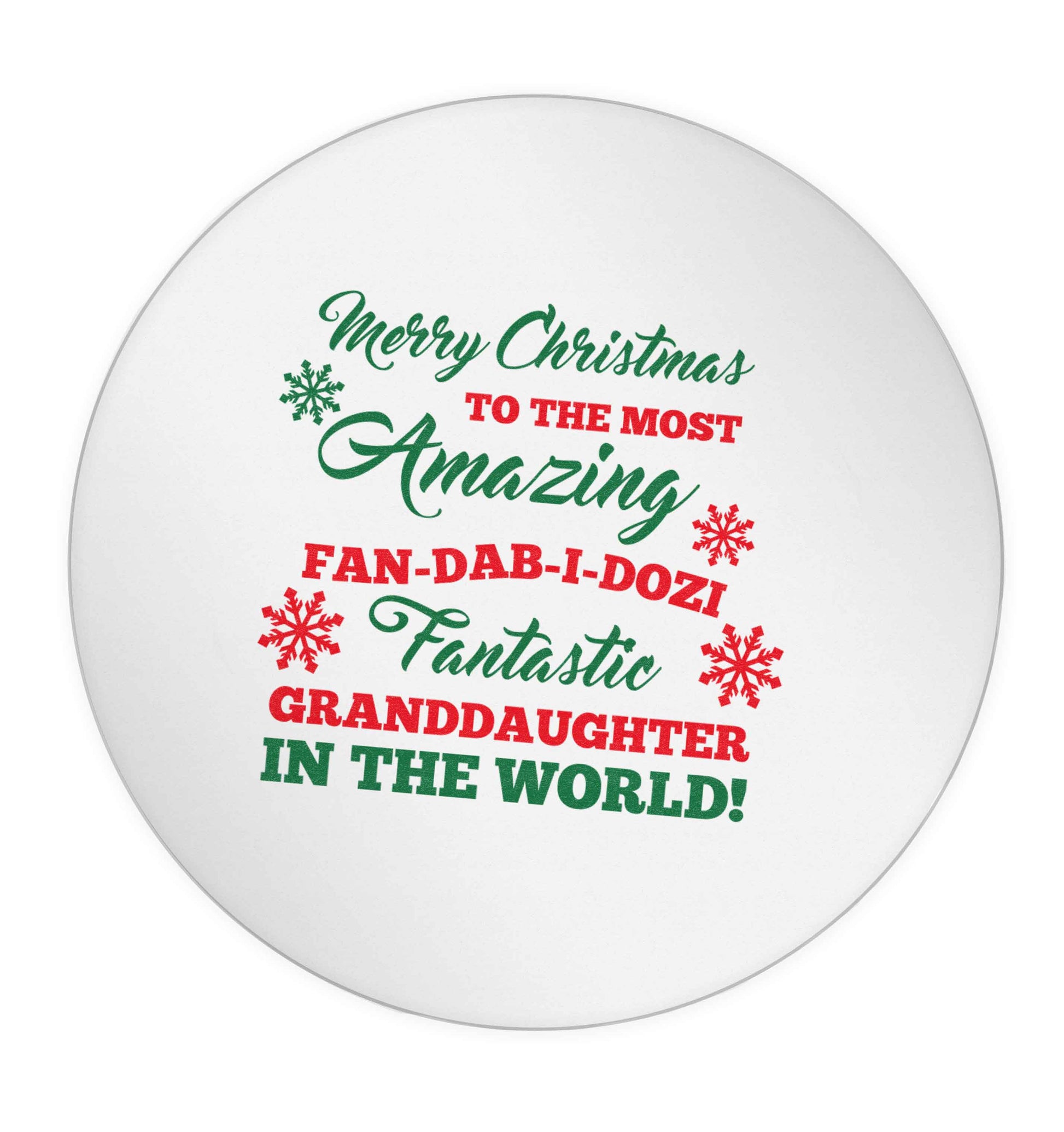 Merry Christmas to the most amazing fan-dab-i-dozi fantasic Granddaughter in the world 24 @ 45mm matt circle stickers